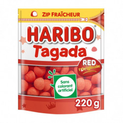 HARIBO - Fraise Tagada zip fraicheur Bonbons - sachet de 220 g Sonico.fr