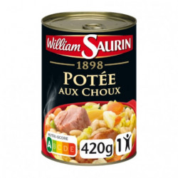WILLIAM SAURIN - Potée Aux Choux Plat cuisiné - boîte de 420 g Sonico.fr