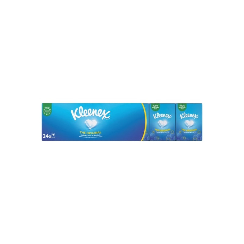 KLEENEX - Original Mouchoirs étuis minis doux et résistants - paquet de 24 étuis Sonico.fr