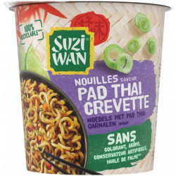 SUZI WAN - Nouilles En Pot Saveur Pad Thai Crevettes - pot de 65 g Sonico.fr