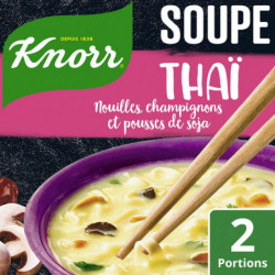 KNORR - Soupe Thaï nouilles champignons pousses de soja - sachet de 69 g Sonico.fr