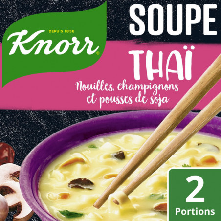 KNORR - Soupe Thaï nouilles champignons pousses de soja - sachet de 69 g Sonico.fr