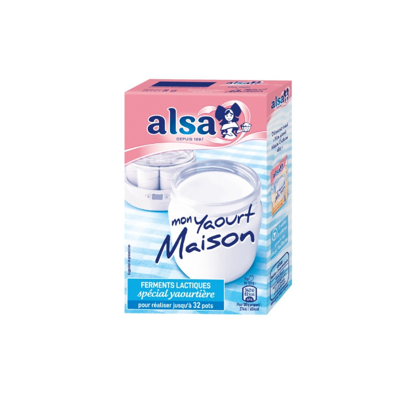 ALSA - Préparation Mon Yaourt Maison  - boite de 4 sachets de 2 g Sonico.fr