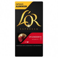 L'OR - Splendente Intensité 7 - paquet de 10 capsules de café compatibles Nespresso Sonico.fr