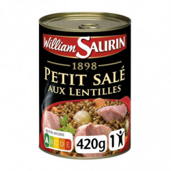 WILLIAM SAURIN - Petit salé aux lentilles - boite de 420 g Sonico.fr