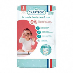 CARRYBOO - Couches écologiques Dermo-sensitives taille 3 (4-9 kg) - paquet de 54 couches Sonico.fr