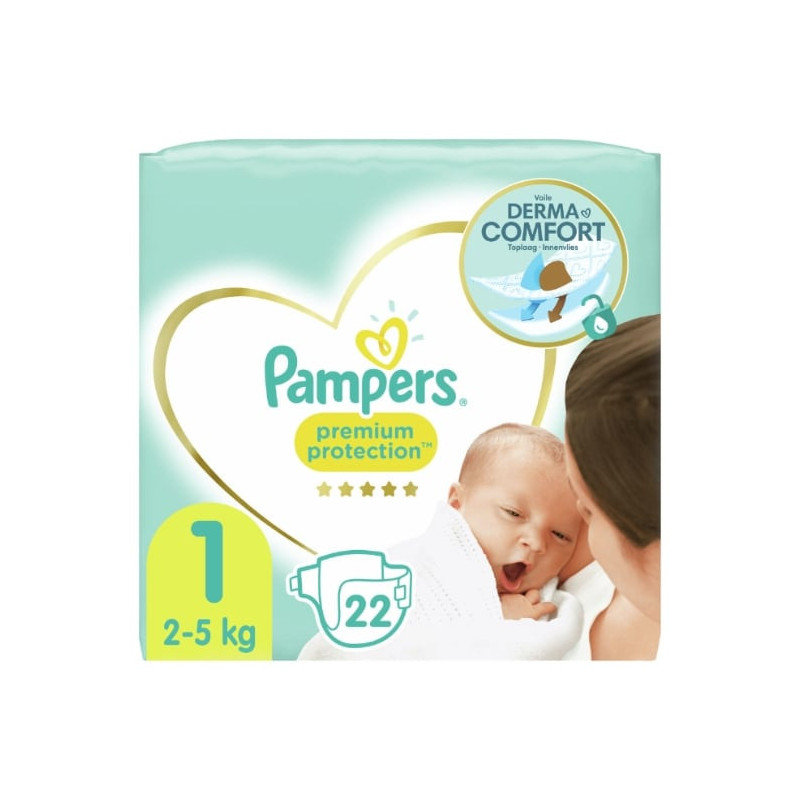 PAMPERS - Premium Protection New Baby - Couches taille 1 (2-5 kg) - 22 couches Sonico.fr