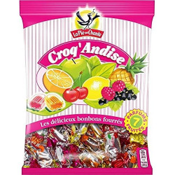 LA PIE QUI CHANTE - Croq'Andise Bonbons fourrés 7 parfums - paquet de 360 g Sonico.fr