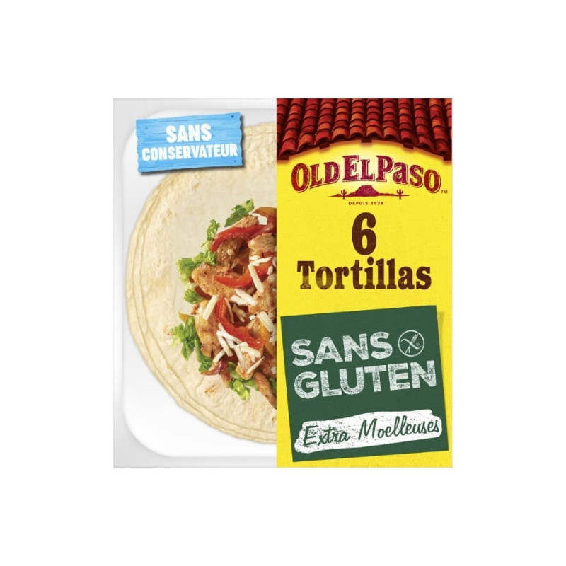 OLD EL PASO - Galettes Tortillas Sans Gluten - barquette de 216 g Sonico.fr