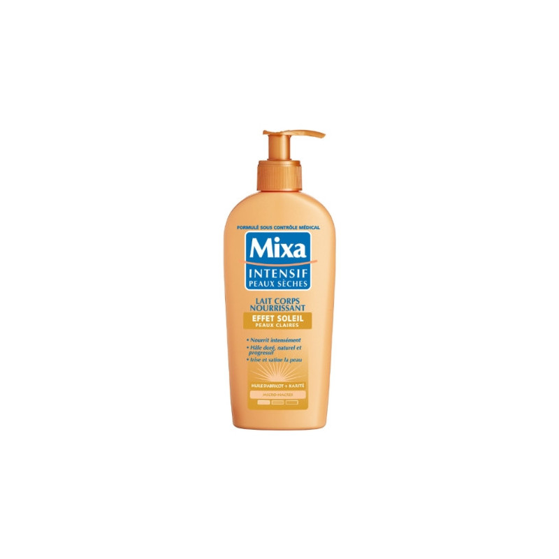 MIXA - Intensif peaux sèches Lait soleil Peau Claire - flacon de 250 ml Sonico.fr