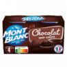 MONT BLANC - Crème Dessert Chocolat Extra Noir - paquet de 4 pots de 125 g Sonico.fr