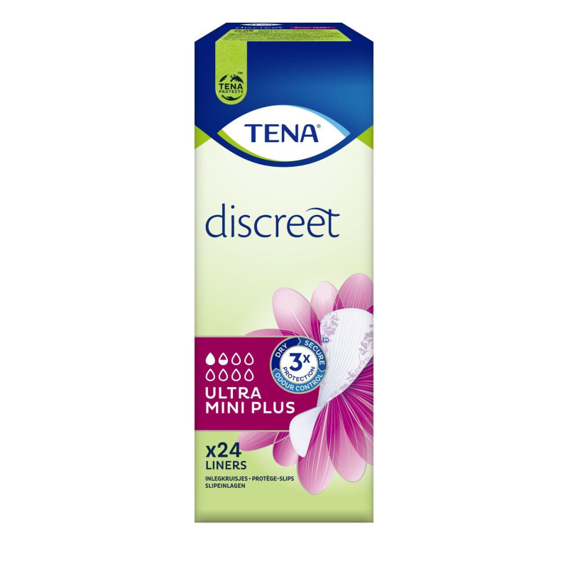 TENA - Discreet Protèges-slip fuites urinaires ultra mini plus - 24 protèges-slip Sonico.fr