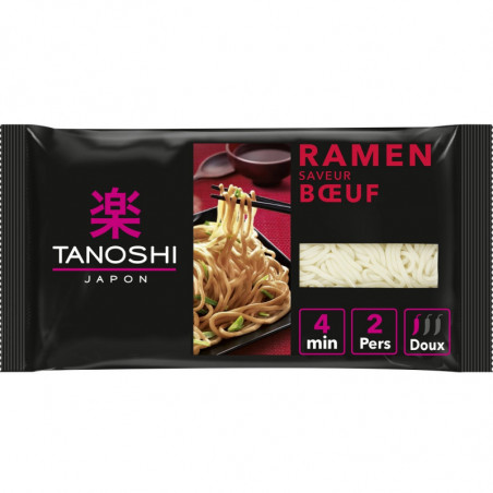 TANOSHI - Ramen Précuites Saveur buf Nouilles Japonaises Instantanées - paquet de 360 g Sonico.fr