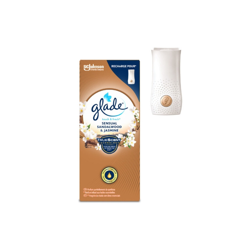 GLADE - Recharge Désodorisant Touch Fresh Sensual Sandal wood Jasmine - recharge de 10 ml Sonico.fr
