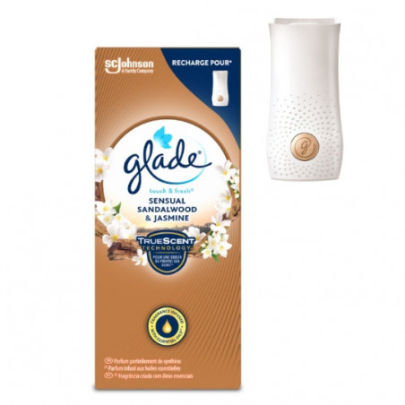 GLADE - Recharge Désodorisant Touch Fresh Sensual Sandal wood Jasmine - recharge de 10 ml Sonico.fr
