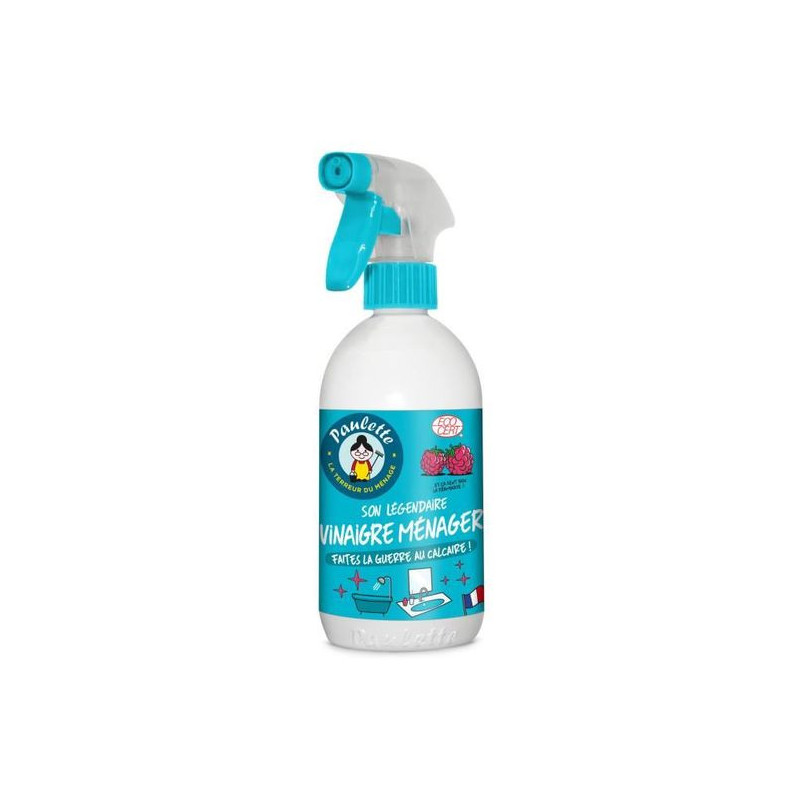 PAULETTE - Vinaigre ménager Framboise - spray de 500 ml  Sonico.fr