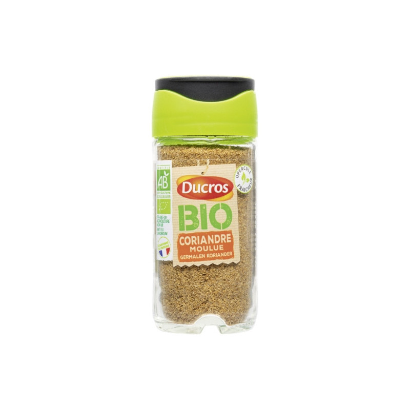 DUCROS - Coriandre moulue Biologique - pot de 30 g Sonico.fr