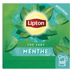 LIPTON - Thé vert Menthe - boite de 50 sachets Sonico.fr