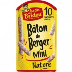 JUSTIN BRIDOU - Mini saucisson bâton de berger nature - sachet de 100 g Sonico.fr
