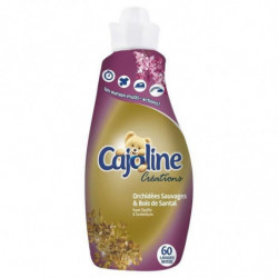 CAJOLINE - Créations Assouplissant orchidées sauvages et bois de santal 60 Lavages - bouteille de 1,5 l  Sonico.fr