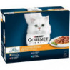 PURINA GOURMET - Perle Les Filettines Dinde Thon Canard Agneau Pâtée pour chat - 12x85 g Sonico.fr