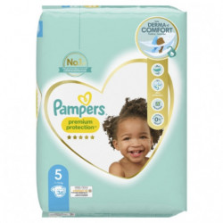 PAMPERS - Couches Premium Protection Taille 5 - paquet de 34 couches Sonico.fr
