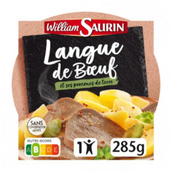 WILLIAM SAURIN - Langue De Boeuf Et Ses Pommes De Terre Assiette Micro-Ondable - 285 g Sonico.fr