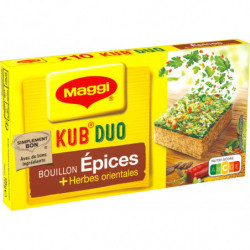 MAGGI - KUB DUO Epices et Herbes Orientales - 10 bâtonnets - 105 g Sonico.fr