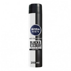NIVEA MEN - Black White Invisible Original Déodorant spray homme - 200 ml  Sonico.fr