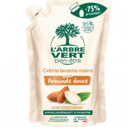 L'ARBRE VERT - Recharge crème lavante mains amande douce bio - 300 ml Sonico.fr