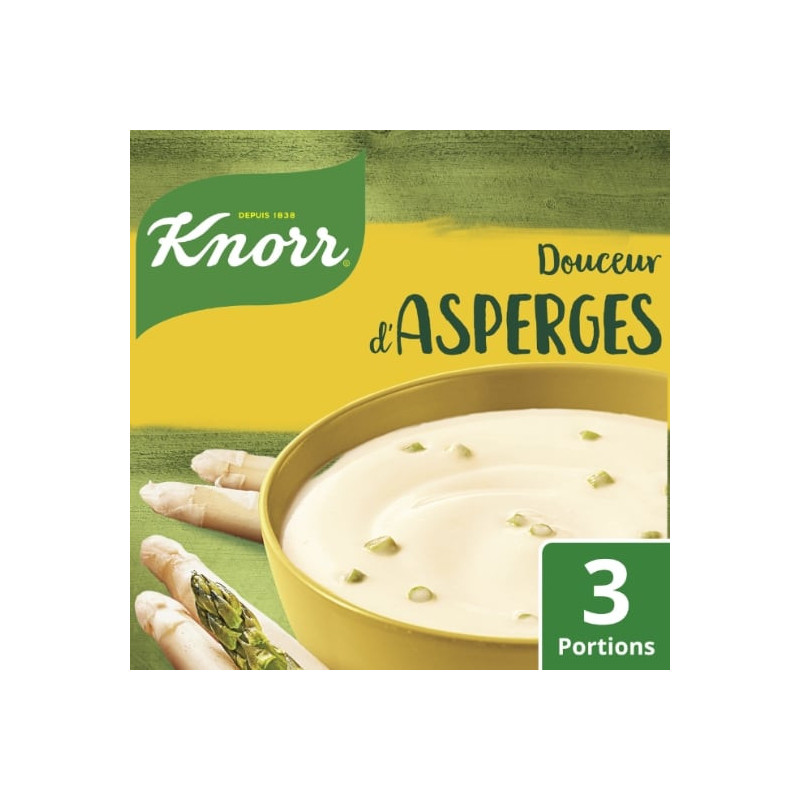 KNORR - Soupe Douceur D'Asperges déshydratée- sachet de 96 g Sonico.fr