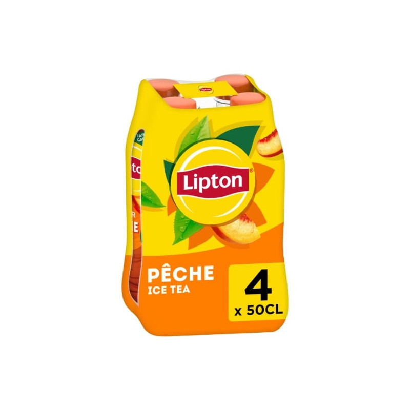 LIPTON - Ice Tea thé pêche - pack de 4 bouteilles de 50 cl Sonico.fr