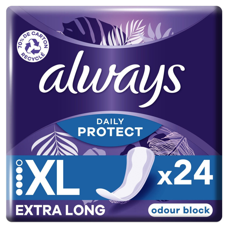 ALWAYS - Dailies Extra Protect Long Plus Fraîcheur Protection - 24 protège-slips Sonico.fr