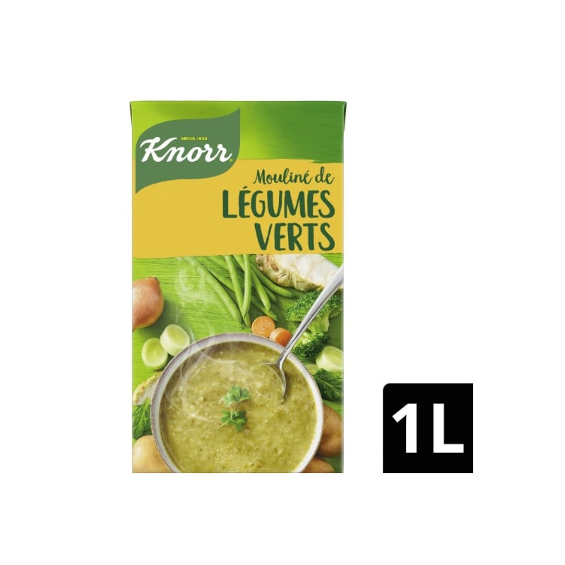 KNORR - Soupe Mouliné de Légumes Verts - brique de 1 l Sonico.fr