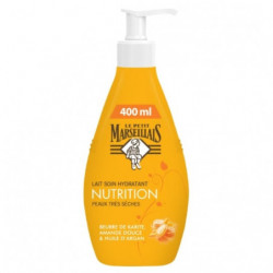 LE PETIT MARSEILLAIS - Lait Hydratant Nutrition Peaux Très Sèches Karité Amande Argan - 400 ml Sonico.fr