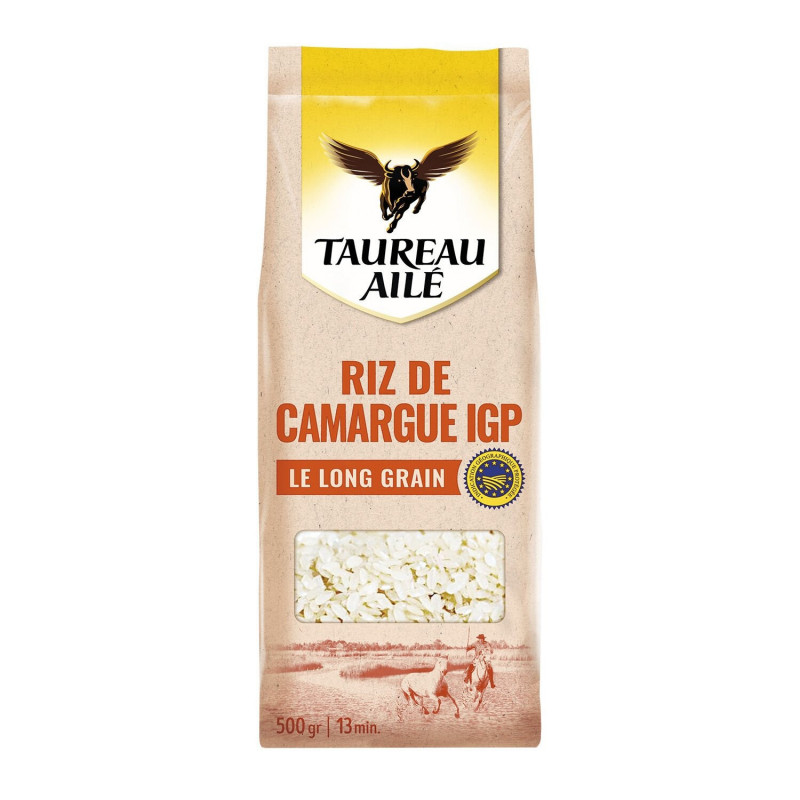 TAUREAU AILE - Riz Long Grain IGP Camargue - paquet de 500 g Sonico.fr