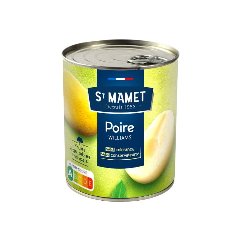 ST MAMET - Poires Au Sirop - boite de 455 g net égoutté Sonico.fr