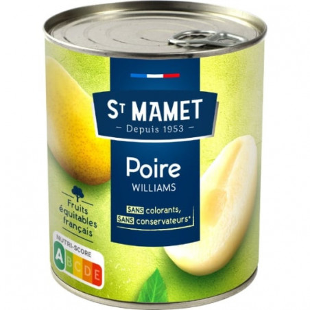 ST MAMET - Poires Au Sirop - boite de 455 g net égoutté Sonico.fr