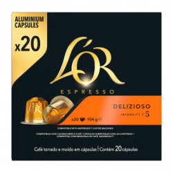 L'OR - Delizioso café compatibles avec les machines à café Nespresso - paquet de 20 capsules Sonico.fr