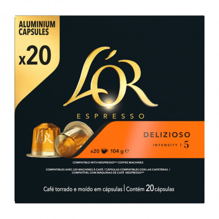 L'OR - Delizioso café compatibles avec les machines à café Nespresso - paquet de 20 capsules Sonico.fr