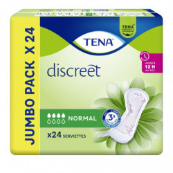 TENA - Discreet Normal - Serviettes hygiéniques - paquet de 24 serviettes Sonico.fr