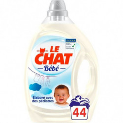 LE CHAT - Bébé Lessive liquide bébé hypoallergénique - 44 lavages - bidon de 2,2 l Sonico.fr