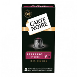 CARTE NOIRE - Café Espresso Intense N°9 Compatibles Nespresso - Paquet de 10 capsules Sonico.fr
