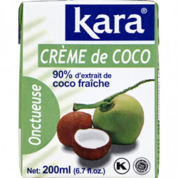 KARA - Crème de coco - brique de 200 ml Sonico.fr