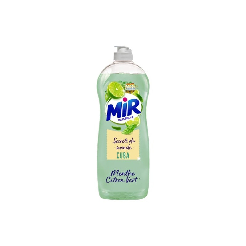 MIR - Vaisselle Secrets du Monde Cuba Menthe Citron Vert - flacon de 750ml Sonico.fr