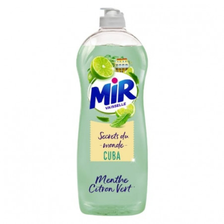 MIR - Vaisselle Secrets du Monde Cuba Menthe Citron Vert - flacon de 750ml Sonico.fr