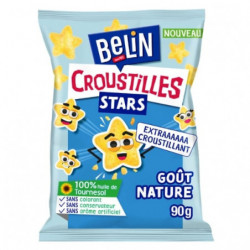 BELIN - Croustilles Stars Nature Biscuits apéritifs - sachet de 90 g Sonico.fr