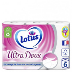 LOTUS - Ultra Doux papier toilette - paquet de 6 rouleaux  Sonico.fr