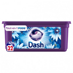 DASH - Lessive Capsules Tout en 1 Envolée D'Air - boîte de 32 capsules Sonico.fr