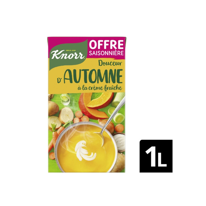 KNORR - Soupe Douceur d'Automne à la Crème Fraîche - brique de 1 L Sonico.fr